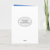 graues Kätzchen im Gras Geburtstag Karte (Rückseite)