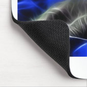 Graues Kätzchen wacht auf Mousepad (Ecke)