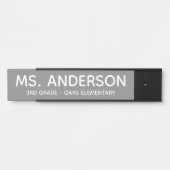 Graues Klassenzimmertür-Schild Türschild (Vorderseite )
