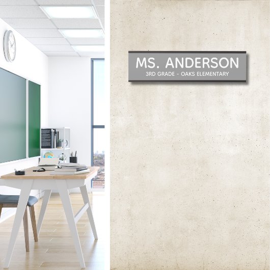 Graues Klassenzimmertür-Schild Türschild