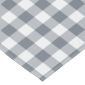 Graues klassisches Gingham-Karo Tischdecke (Schrägansicht)