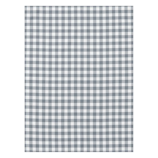 Graues klassisches Gingham-Karo Tischdecke (Vorderseite)