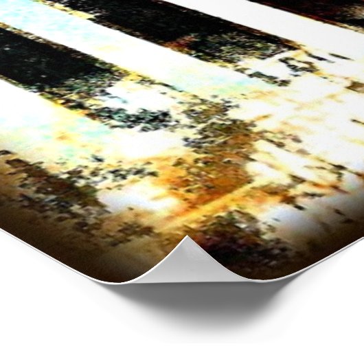 Graues Klaviertastaturposter Poster (Ecke)