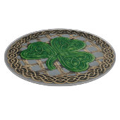 Graues Kleeblatt auf Keltenknochen-Schneidebrett Schneidebrett (Ecke)