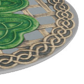 Graues Kleeblatt auf Keltenknochen-Schneidebrett Schneidebrett (Ecke)