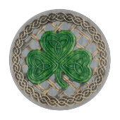 Graues Kleeblatt auf Keltenknochen-Schneidebrett Schneidebrett (Vorderseite)