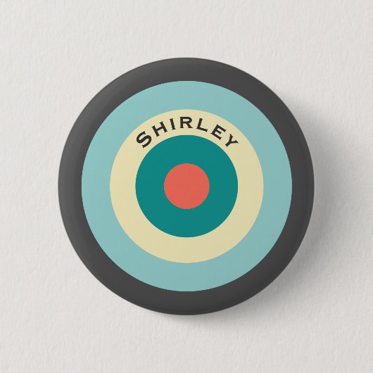 Graues Kombinationsbullseye von Shirley Taylor Button (Vorderseite)