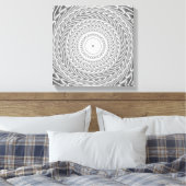 Graues Kreismuster Leinwanddruck (Insitu (Schlafzimmer))