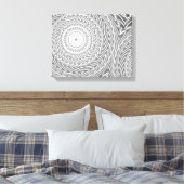 Graues Kreismuster Leinwanddruck (Insitu (Schlafzimmer))