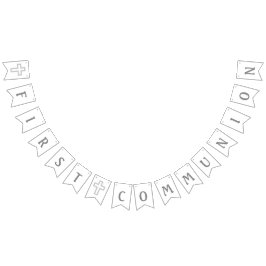 Graues Kreuz-erste Kommunions-Fahne Wimpelkette