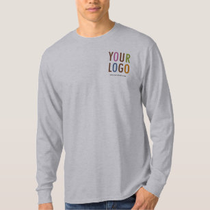 Graues Langschlauch-Shirt Uniform Custom Company L T-Shirt