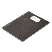 Graues Leder Notizblock (Linke Seite)