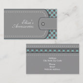 Graues Lederlook und Muster nach Maß Visitenkarte (Vorne/Hinten)