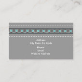 Graues Lederlook und Muster nach Maß Visitenkarte (Rückseite)