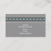Graues Lederlook und Muster nach Maß Visitenkarte (Rückseite)