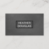 Graues Ledermuster Visitenkarte (Vorderseite)