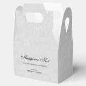 Graues Leinen Simple Script Kater-Erholungskit Geschenkschachtel (Geöffnet)