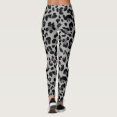 Graues Leopard-Druckmuster Leggings (Rückseite)