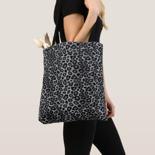 Graues Leopardenmuster Tasche