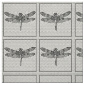 Graues Libellen-Gewebe Stoff (Muster)