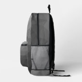 Graues lichtdurchlässiges Mesh Muster Bedruckter Rucksack (Rechts)
