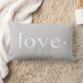 Graues Liebe-Herz Pillows Kissen (Decke)