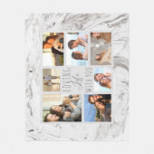 Graues liebevolles Marmorierungleben mit Ihnen - 7 Fleecedecke (Vorderseite)