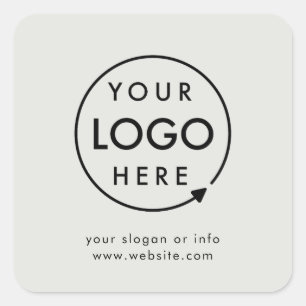 Graues Logo   Business Corporate Modernes Beruflic Quadratischer Aufkleber