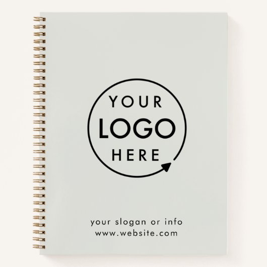 Graues Logo | Business Corporate Modernes Minimali Notizblock (Vorderseite)