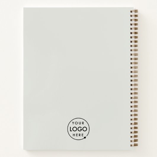 Graues Logo | Business Corporate Modernes Minimali Notizblock (Rückseite)