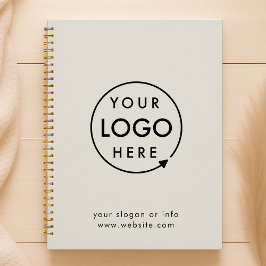 Graues Logo | Business Corporate Modernes Minimali Notizblock