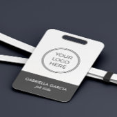 Graues Logo Corporate Employee ID Abzeichen Ausweis