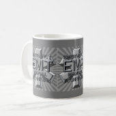 Graues Logo EMT Becher Kaffeetasse (Vorderseite Links)