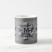 Graues Logo EMT Becher Kaffeetasse (Mittel)