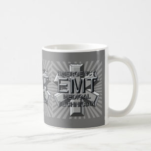 Graues Logo EMT Becher Kaffeetasse