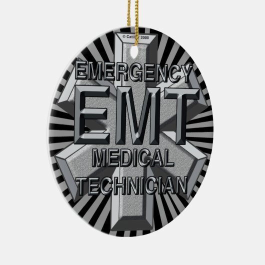 Graues Logo EMT Ornament (Rechts)