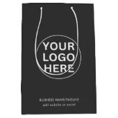 Graues Logo für Berufliche Unternehmen Mittlere Geschenktüte (Vorderseite)