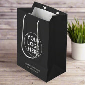 Graues Logo für Berufliche Unternehmen Mittlere Geschenktüte