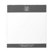 Graues Logo für Berufliche Unternehmen Notizblock (Vorderseite)