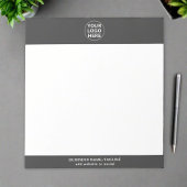 Graues Logo für Berufliche Unternehmen Notizblock