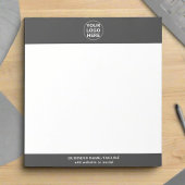 Graues Logo für Berufliche Unternehmen Notizblock