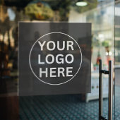 Graues Logo für Berufliche Unternehmenswerbung Fensteraufkleber