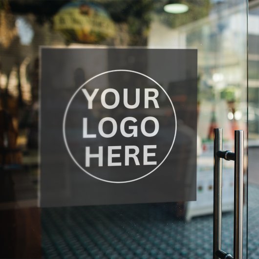 Graues Logo für Berufliche Unternehmenswerbung Fensteraufkleber