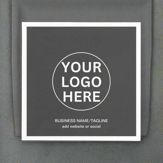 Graues Logo für Berufliche Veranstaltungen Serviette