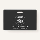 Graues Logo für Unternehmen Beruflich Ausweis (Vorderseite)