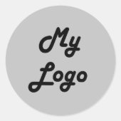 Graues Logo-Image Runder Aufkleber (Vorderseite)