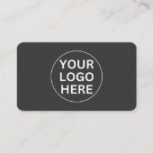 Graues Logo l Beruflich Clean Elegant Minimal Visitenkarte (Vorderseite)