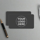 Graues Logo l Beruflich Clean Elegant Minimal Visitenkarte