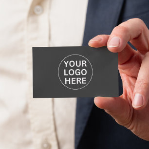 Graues Logo l Beruflich Clean Elegant Minimal Visitenkarte