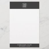 Graues Logo l Berufliche Werbeaktion für Unternehm Briefpapier (Vorderseite)